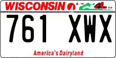 WI license plate 761XWX