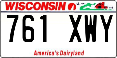 WI license plate 761XWY