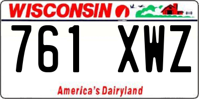 WI license plate 761XWZ