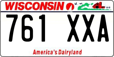 WI license plate 761XXA