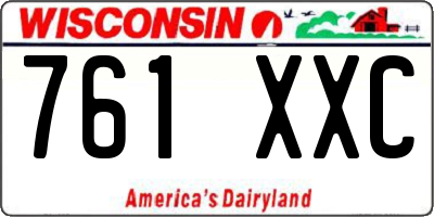 WI license plate 761XXC