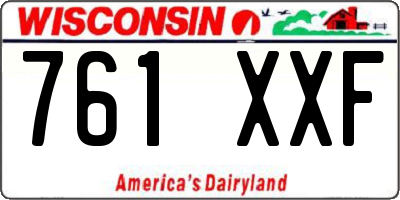 WI license plate 761XXF