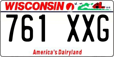 WI license plate 761XXG