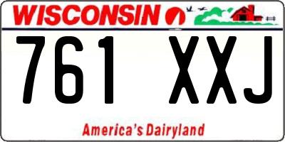 WI license plate 761XXJ