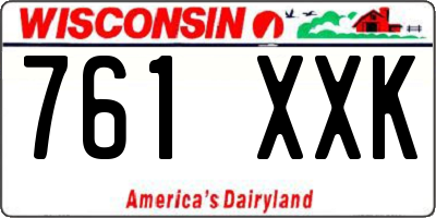 WI license plate 761XXK