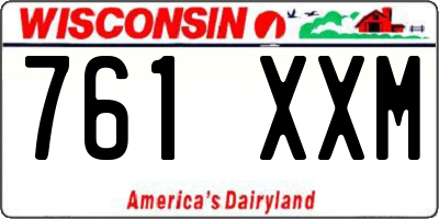 WI license plate 761XXM