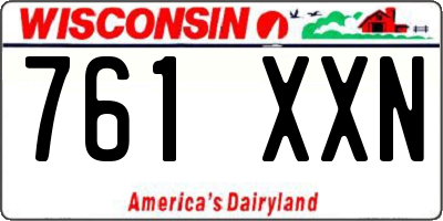 WI license plate 761XXN