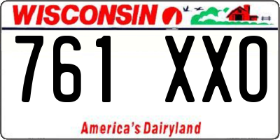 WI license plate 761XXO
