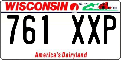 WI license plate 761XXP