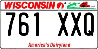WI license plate 761XXQ