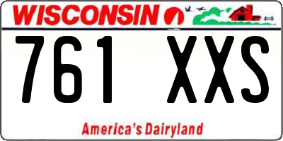 WI license plate 761XXS