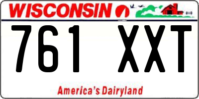 WI license plate 761XXT