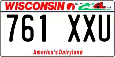 WI license plate 761XXU
