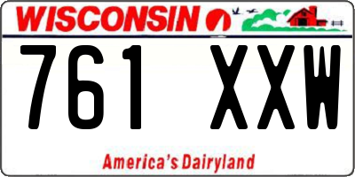 WI license plate 761XXW