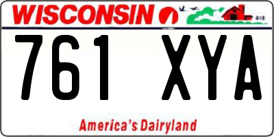 WI license plate 761XYA