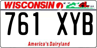 WI license plate 761XYB