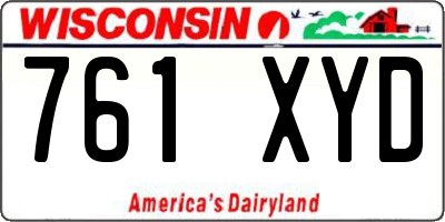 WI license plate 761XYD