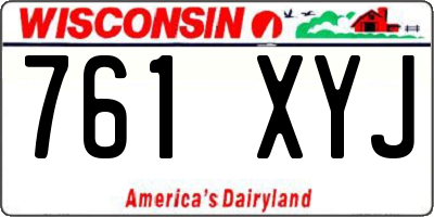 WI license plate 761XYJ