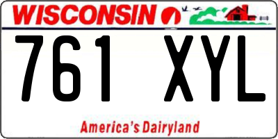WI license plate 761XYL