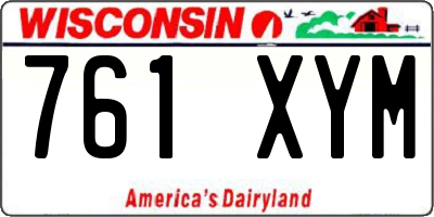 WI license plate 761XYM