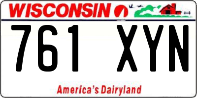 WI license plate 761XYN