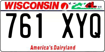 WI license plate 761XYQ