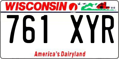 WI license plate 761XYR