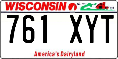 WI license plate 761XYT