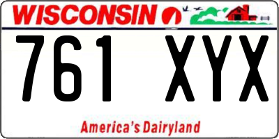 WI license plate 761XYX