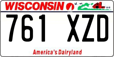 WI license plate 761XZD