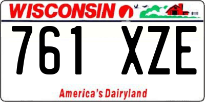 WI license plate 761XZE