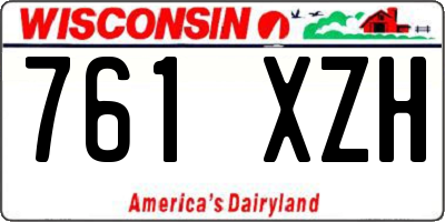 WI license plate 761XZH
