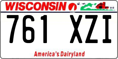 WI license plate 761XZI