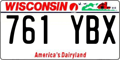 WI license plate 761YBX