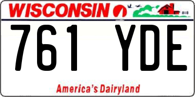 WI license plate 761YDE