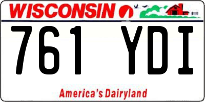WI license plate 761YDI