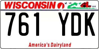 WI license plate 761YDK