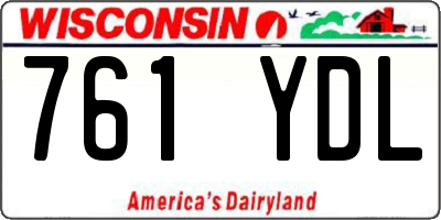WI license plate 761YDL
