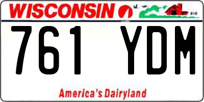 WI license plate 761YDM