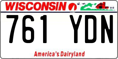 WI license plate 761YDN