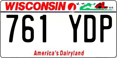 WI license plate 761YDP