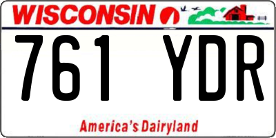 WI license plate 761YDR
