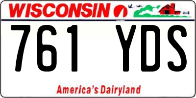 WI license plate 761YDS
