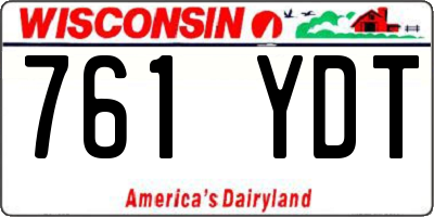 WI license plate 761YDT