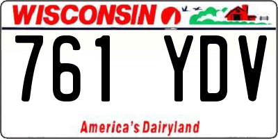WI license plate 761YDV