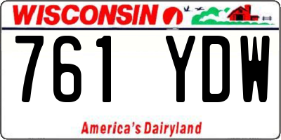 WI license plate 761YDW