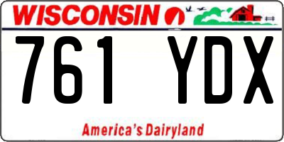 WI license plate 761YDX
