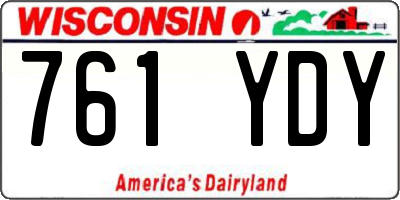 WI license plate 761YDY