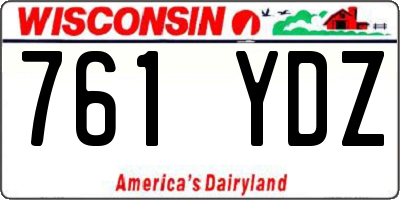 WI license plate 761YDZ