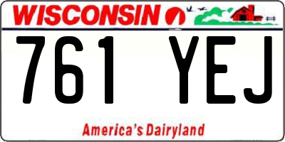 WI license plate 761YEJ